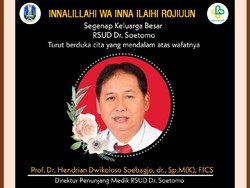 33 Hari Berjuang Lawan COVID-19, Direktur Penunjang Medik RSU Soetomo Meninggal