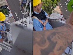 Bagikan Minuman Gratis untuk Pekerja Gondola, Pria Ini Banjir Pujian!