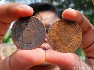 Ini Penampakan Seratusan Koin Kuno Zaman Belanda di Bandung