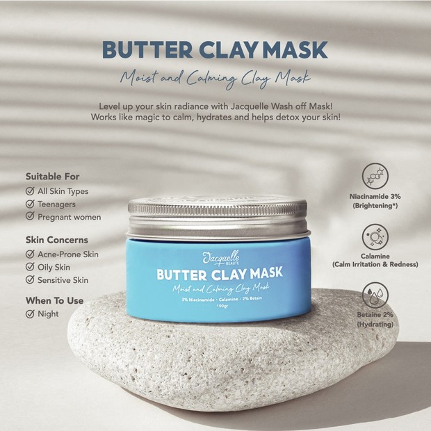 JACQUELLE BUTTER CLAY MASK (shopee.co.id) JACQUELLE BUTTER CLAY MASK
