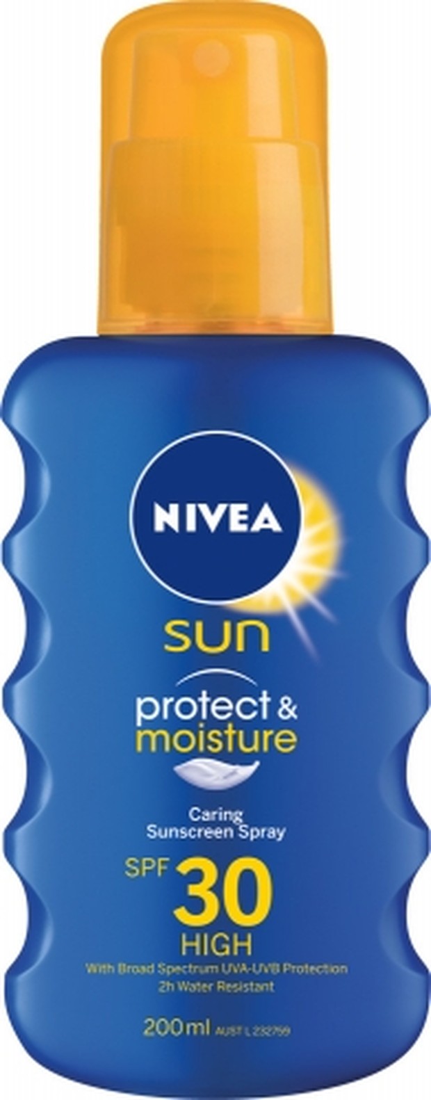 Nivea Sun Protect & Moisture Caring Sunscreen Spay SPF 30 / foto : pharmacydirect.co.nz