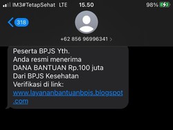 Waspada! Ada Modus Penipuan Bantuan Sosial BPJS Kesehatan Via SMS