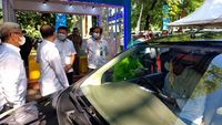 Drive Thru Tes Swab-PCR Juga Ada di Kementerian LHK Lho