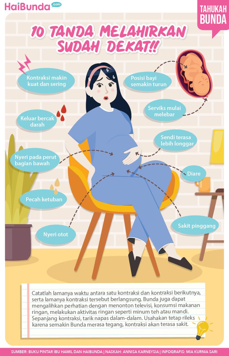 Infografis 10 Tanda Melahirkan Sudah Dekat