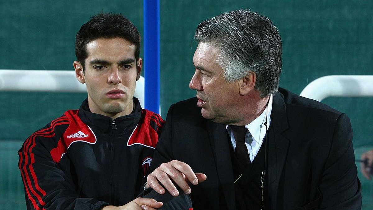 Kaka dan Carlo Ancelotti semasa di AC Milan. Foto: (Getty Images/Ryan Pierse)