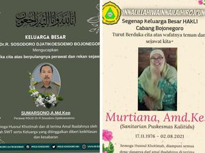 Dua Nakes di Bojonegoro Meninggal Terpapar COVID-19 Awal Agustus 2021 Dua Nakes di Bojonegoro Meninggal Terpapar COVID-19 Awal Agustus 2021