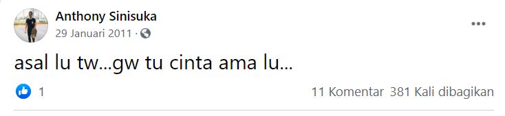 Status Galau Anthony Ginting