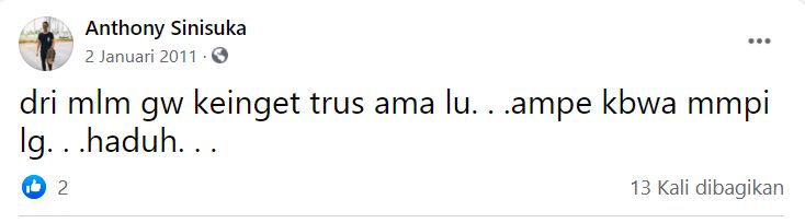 Status Galau Anthony Ginting