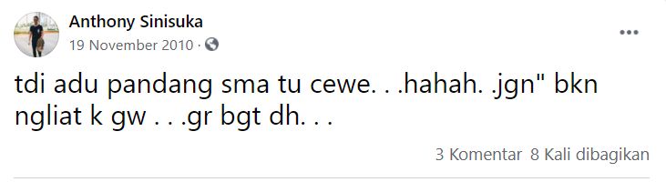 Status Galau Anthony Ginting