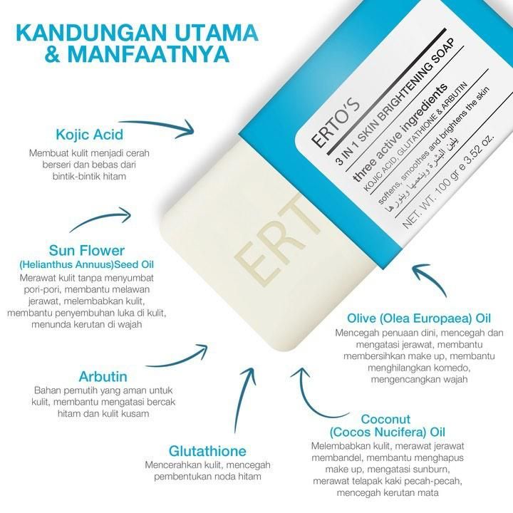 Erto's 3 in 1 Skin Brightening Soap