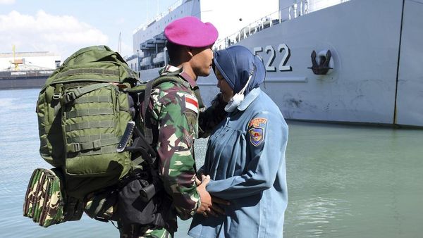 Kala Prajurit Marinir Pamit Jaga Perbatasan Ke Ambalat