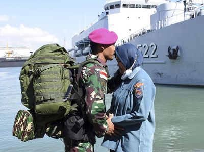 Kala Prajurit Marinir Pamit Jaga Perbatasan Ke Ambalat