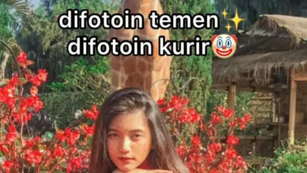 Jadi Viral, Perbedaan TikTokers Saat Difotoin Teman Vs Kurir Ini Bikin Ngakak