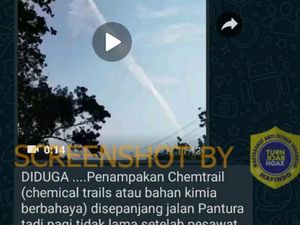 Isu Chemtrails di Pantura Sebar Bahan Berbahaya dari Udara, Faktanya?