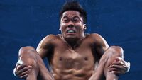 Ekspresi Lucu Wajah Atlet Loncat Olimpiade Tokyo Bikin Kagum