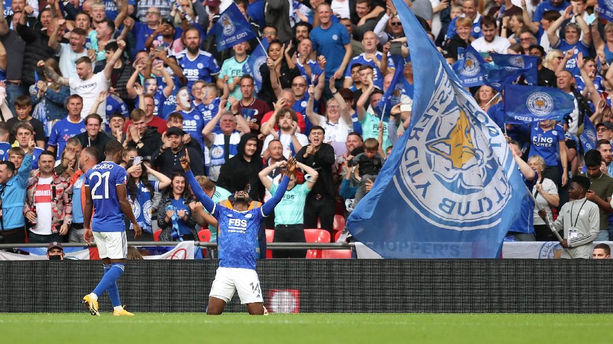 Leicester City juara Community Shield 2021 usai mengalahkan Manchester City 1-0. (Foto: Getty Images/Catherine Ivill)