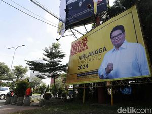 Pilpres 2024, Baliho Airlangga Penuhi Kota Bekasi