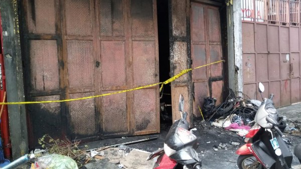 Bengkel Intan Jaya Motor di Tangerang Kebakaran dan mengakibatkan 3 orang tewas (Kadek Melda/detikcom)