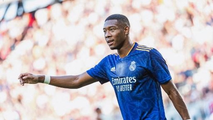 Real Madrids Austrian defender David Alaba is seen during the international friendly football match between Real Madrid and AC Milan at the Worthersee-Stadion in Klagenfurt, Austria, on August 8, 2021. (Photo by Dominik ANGERER / various sources / AFP) / Austria OUT