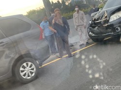 Kecelakaan Beruntun di Tol Jagorawi KM 14 Arah Jakarta, Lalin Macet