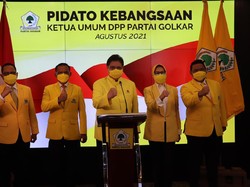 Di HUT CSIS, Airlangga Bicara Soal Penanganan COVID & Demokratisasi