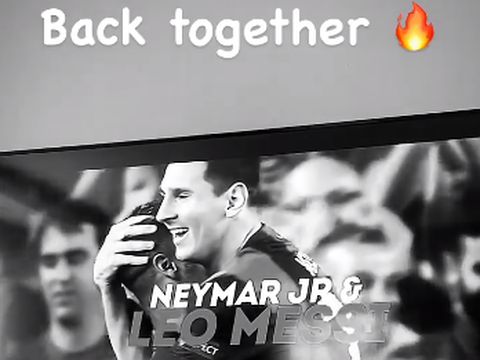 Neymar mengunggah video dirinya bersama Lionel Messi sewaktu masih bermain di Barcelona.