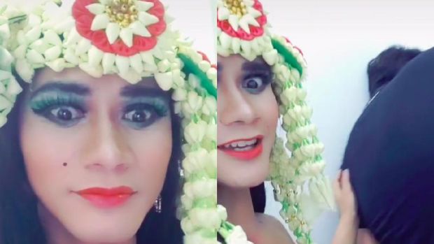 Viral pria berdandan ala Suzanna