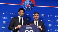 Lionel Messi akhirnya berseragam Paris Saint-Germain (PSG). Maka kini, sudah ada tujuh pemain di PSG yang pernah merasakan titel juara Liga Champions (AP)