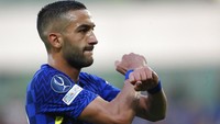 Chelsea unggul lebih dulu lewat gol Hakim Ziyech di babak pertama. Villarreal kemudian membalas di paruh kedua lewat gol Gerard Moreno. AP Photo/Peter Morrison.