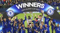 Chelsea menjadi juara Piala Super Eropa. AP Photo/Peter Morrison.