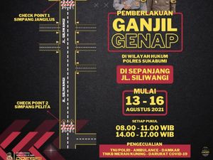 Polres Sukabumi Akan Berlakukan Ganjil Genap Mulai Besok