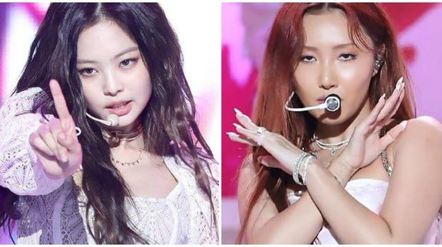 Jennie BLACKPINK dan Hwasa MAMAMOO
