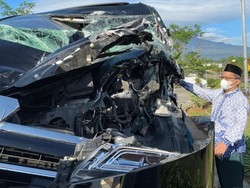 Penampakan Mobil Ketum MUI KH Miftachul Akhyar Usai Kecelakaan di Tol