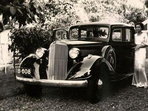 Pelat Nomor Kendaraan Era Batavia Berwarna Dasar Hitam Tulisan Putih