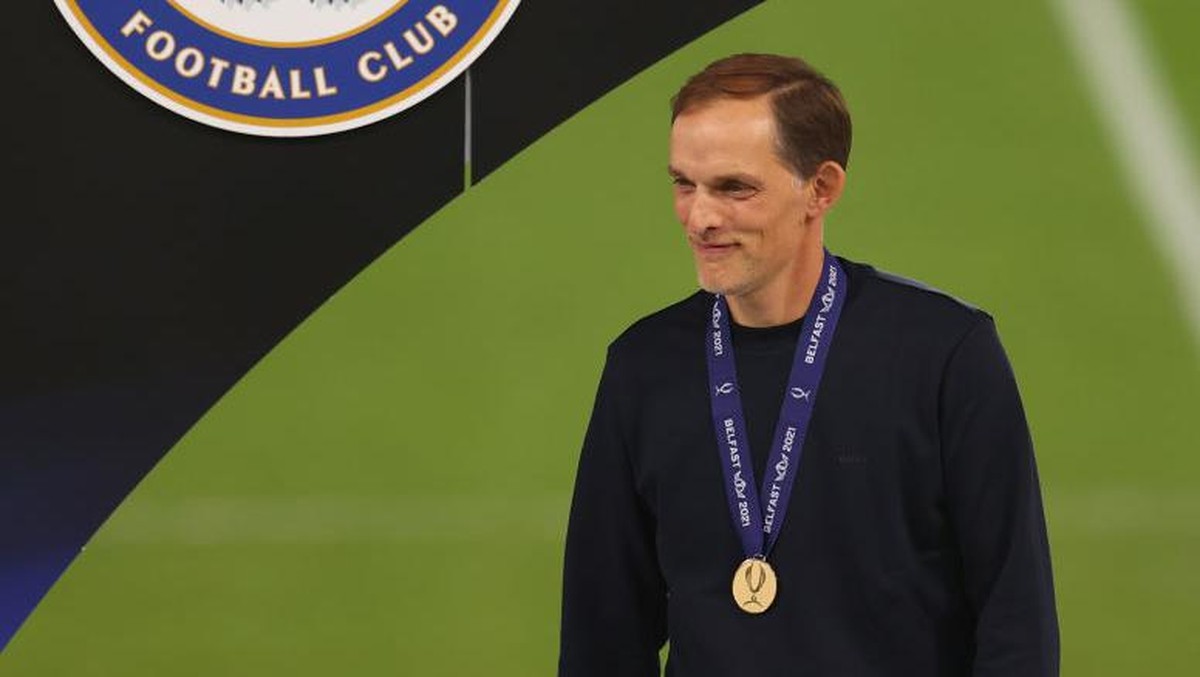Thomas Tuchel membawa Chelsea jadi juara Piala Super Eropa (Foto: Getty Images/Catherine Ivill)