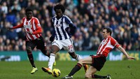 Sebagai ujung tombak ia pun harus rela dipinjamkan ke West Bromwich Albion, mulai terasah Lukaku mampu mencetak 17 gol dalam 35 pertandingan musim 2012/2013 bersama West Brom. Matthew Lewis/Getty Images.