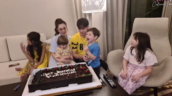 Keseruan Celine Evangelista Beri Kejutan Kue Ultah untuk Stefan William