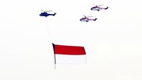 Helikopter Bawa Bendera Merah Putih Raksasa Keliling Jakarta, Ada Apa?