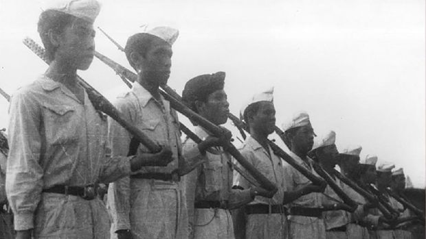 Suasana perang mempertahankan kemerdekaan, pemuda indonesia di tahun 1945