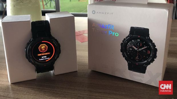 Uji Produk Amazfit T- Rex Pro Uji Produk Amazfit T- Rex Pro . CNNIndonesia/Chandra Erlangga