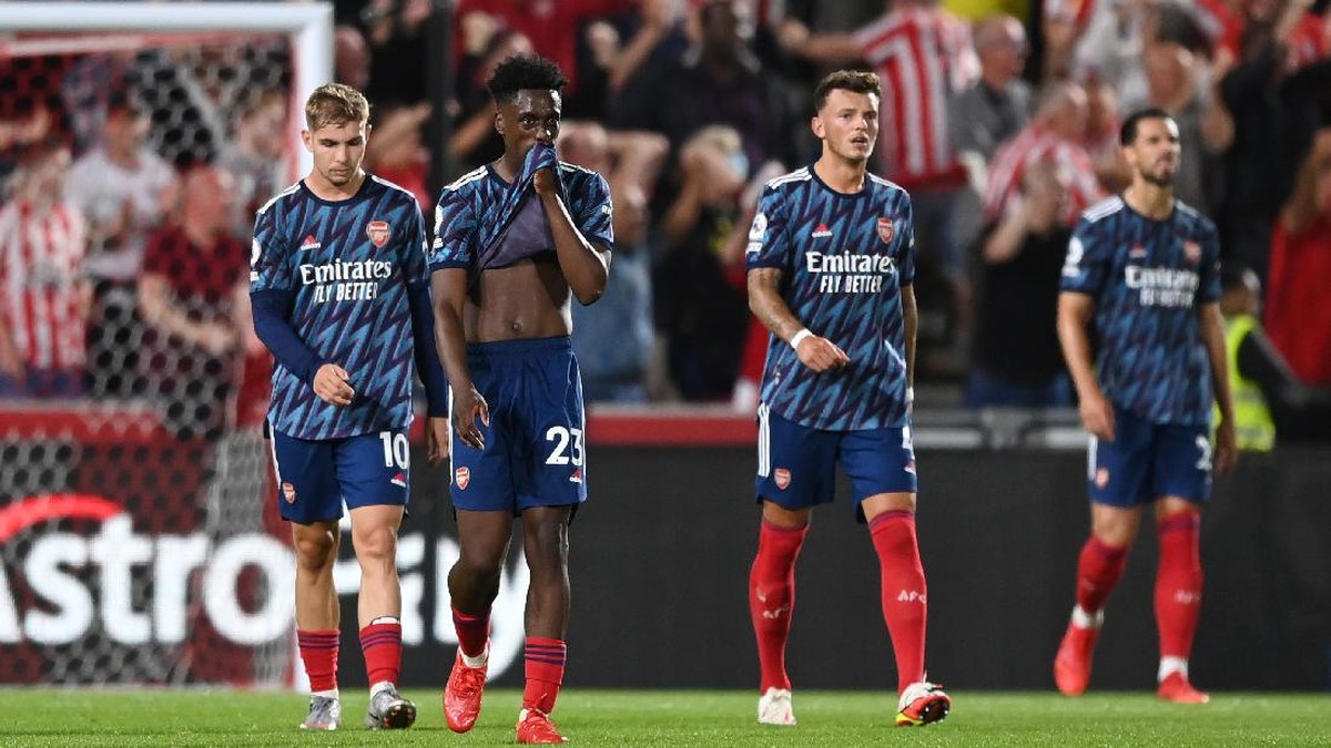 Arsenal memulai Premier League 2021/2022 dengan kekalahan dari Brentford. (Foto: Getty Images/Shaun Botterill)