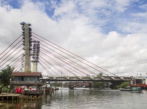 Nyaris Rampung, Begini Potret Terkini Jembatan Sungai Alalak