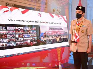 Jokowi: Pramuka Indonesia Harus Jadi Pelopor Kedisiplinan Prokes