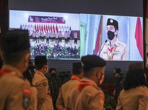 Jokowi Beri Sambutan Secara Virtual di Hari Pramuka ke-60