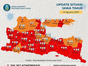 14 Daerah di Jatim Zona Oranye, Bangkalan Bertahan hingga Sepekan 14 Daerah di Jatim Zona Oranye, Bangkalan Bertahan hingga Sepekan