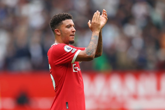 MANCHESTER, ENGLAND - AUGUST 14: Bruno Fernandes of Manchester United celebrates after scoring a goal during the Premier League match between Manchester United  and  Leeds United at Old Trafford on August 14, 2021 in Manchester, England. (Photo by Catherine Ivill/Getty Images,)