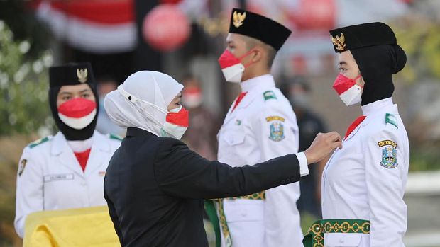 HUT ke-76 RI di Tengah Pandemi COVID-19, Formasi Paskibraka Jatim Alami Perubahan