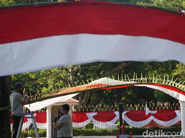 Persiapan Istana Negara Menyambut HUT RI ke-76