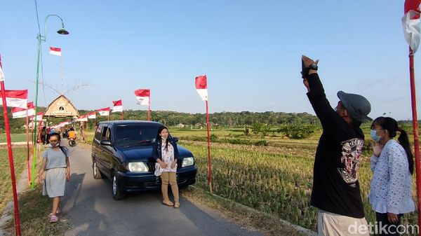Foto: Sawah Kulon Progo dengan 1.000 Bendera Merah Putih
