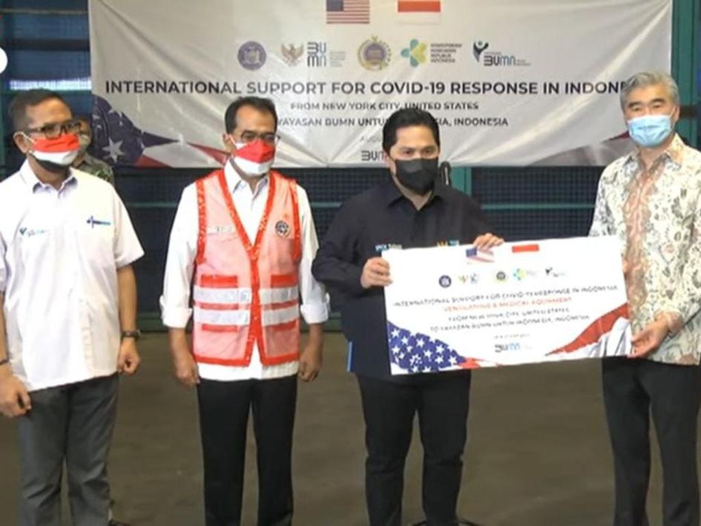 Kabar Baik! Bantuan 150 Ventilator dari New York AS Tiba di Indonesia